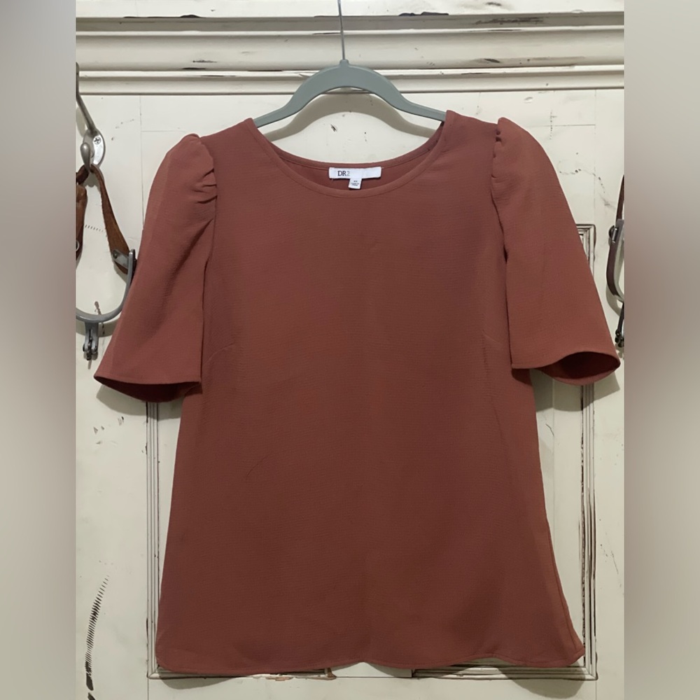 DR2 Women's Terracotta Blouse NWOT